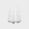 Embroidered Linen Skirt