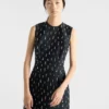 Embroidered Scuba Dress
