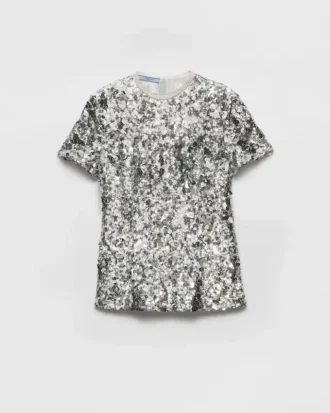 Embroidered Sequin Top