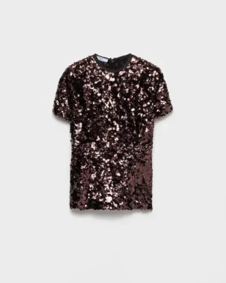 Embroidered Sequin Top