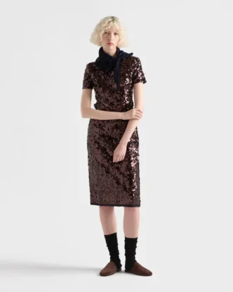 Embroidered Sequin Top