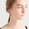 Enameled Metal Earrings