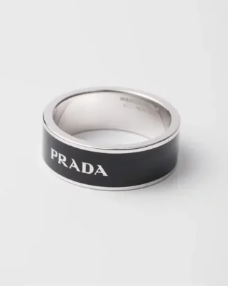 Enameled Silver Ring