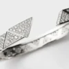 Eternal Gold Bangle Bracelet in White Gold with Pava Diamonds