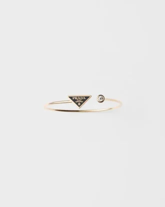 Eternal Gold Bangle Bracelet in Yellow Gold with Diamond