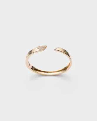 Eternal Gold Bangle Bracelet in Yellow Gold with Diamonds