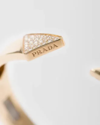 Eternal Gold Bangle Bracelet in Yellow Gold with Pava Diamonds