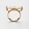 Eternal Gold Bow Ring – Yellow Gold with Laboratory-Grown Diamond