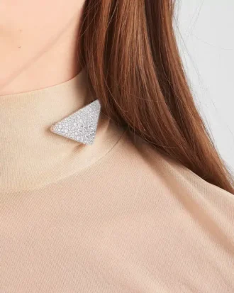 Eternal Gold Brooch in White Gold with Diamonds