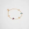 Eternal Gold Chain Bracelet in Yellow Gold and Semi-Precious Stones