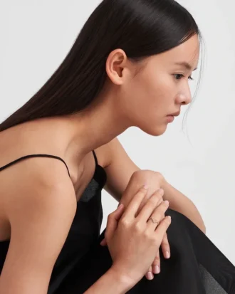 Eternal Gold Chain Ring in Rose Gold with Diamonds