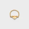 Eternal Gold Chain Ring in Yellow Gold with Green Quartz