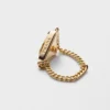 Eternal Gold Chain Ring in Yellow Gold with Green Quartz