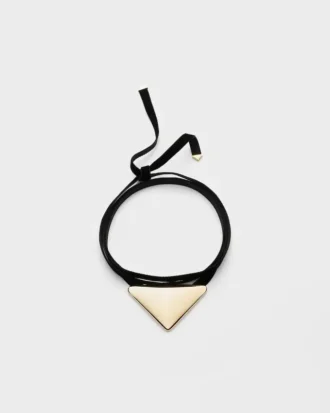 Eternal Gold Choker with Large Pendant in Yellow Gold