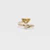 Eternal Gold Contraria Ring in Yellow Gold with Diamond and Green Quartz
