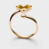 Eternal Gold Contraria Ring in Yellow Gold with Diamond and Green Quartz