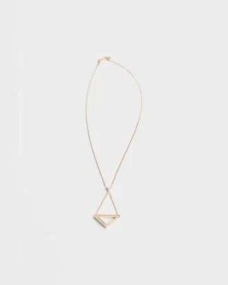 Eternal Gold Cut-Out Pendant Necklace in Yellow Gold with Diamonds