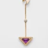 Eternal Gold Drop Earrings in Yellow Gold with Diamonds and Amethyst