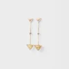 Eternal Gold Drop Earrings in Yellow Gold with Diamonds and Green Quartz