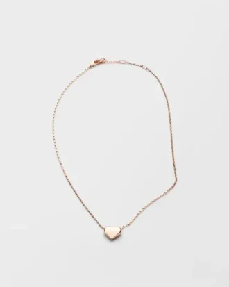 Eternal Gold Nano Heart Necklace in Rose Gold