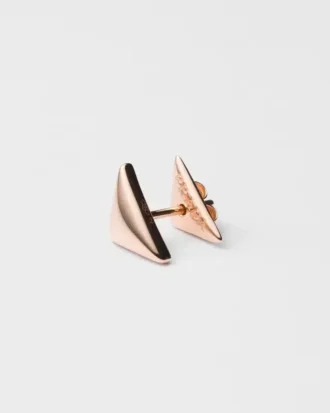 Eternal Gold Nano Triangle Mono Earring in Rose Gold
