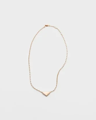 Eternal Gold Necklace in Rose Gold with Mini Triangle Pendant