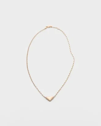 Eternal Gold Necklace in Rose Gold with Nano Triangle Pendant