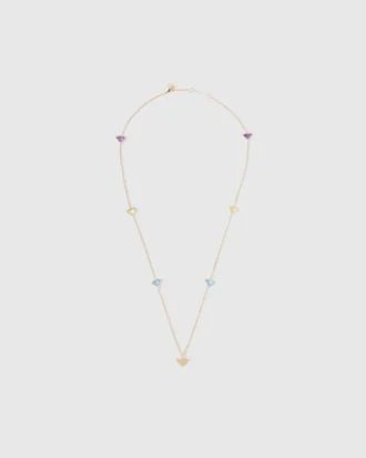 Eternal Gold Necklace in Yellow Gold with Semi-Precious Stones