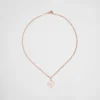 Eternal Gold Pendant Necklace in Rose Gold with Diamonds and Mother-Of-Pearl