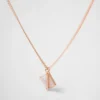 Eternal Gold Pendant Necklace in Rose Gold with Diamonds and Mother-Of-Pearl