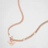 Eternal Gold Pendant Necklace in Rose Gold with Diamonds and Mother-Of-Pearl