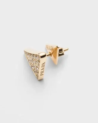 Eternal Gold Single Earring in Yellow Gold with Diamonds