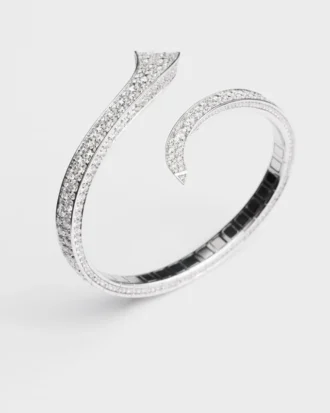 Eternal Gold Snake Bracelet in White Gold and Diamonds