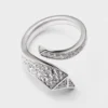 Eternal Gold Snake Mini Ring in White Gold and Diamonds