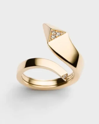 Eternal Gold Snake Mini Ring in Yellow Gold and Diamonds