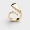 Eternal Gold Snake Ring in Yellow Gold and Diamonds