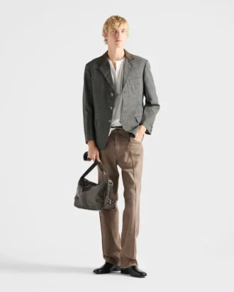 Five-Pocket Washed Denim Jeans