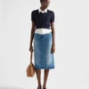 Flared Denim Skirt