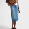 Flared Denim Skirt