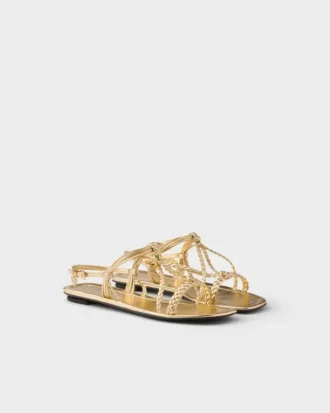 Flat Mordora Nappa Leather Sandals