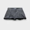 Grisaille and Antiqued Satin Shorts
