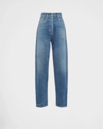 High-Waisted Denim Jeans