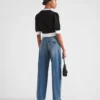 High-Waisted Denim Jeans