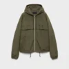 Hooded Technical Fabric Blouson Jacket