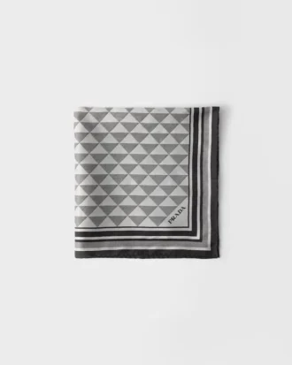 Jacquard Silk Scarf 55