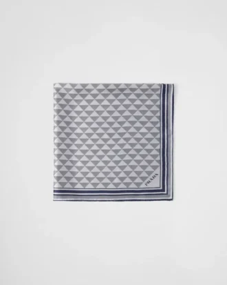 Jacquard Silk Scarf 90