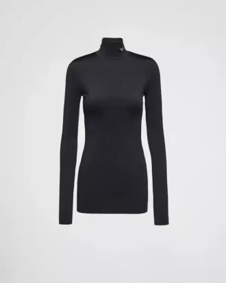 Jersey Turtleneck Top