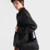 Large Re-Nylon and Saffiano Leather Shoulder Bag