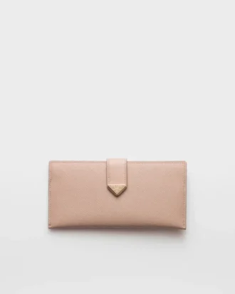 Large Saffiano and Leather Wallet