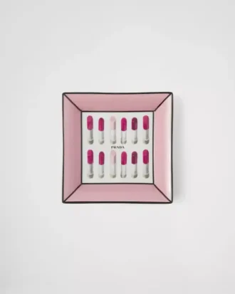 Large Square Porcelain Catchall Tray – Lipstick